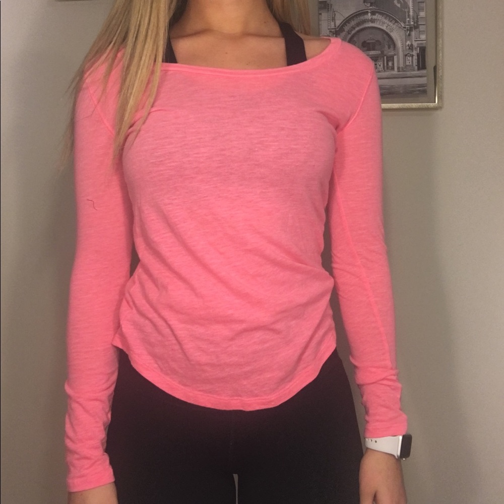 Pink long sleeve with cut out